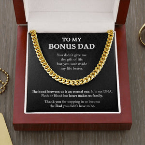 To My Bonus Dad | Thank You For Stepping In 💖 | Jewelry | C30184T, C30184TG, lx-C30184, PB23-WOOD, PROD-1826832, PT-1772, USER-43062 | TageUnlimited