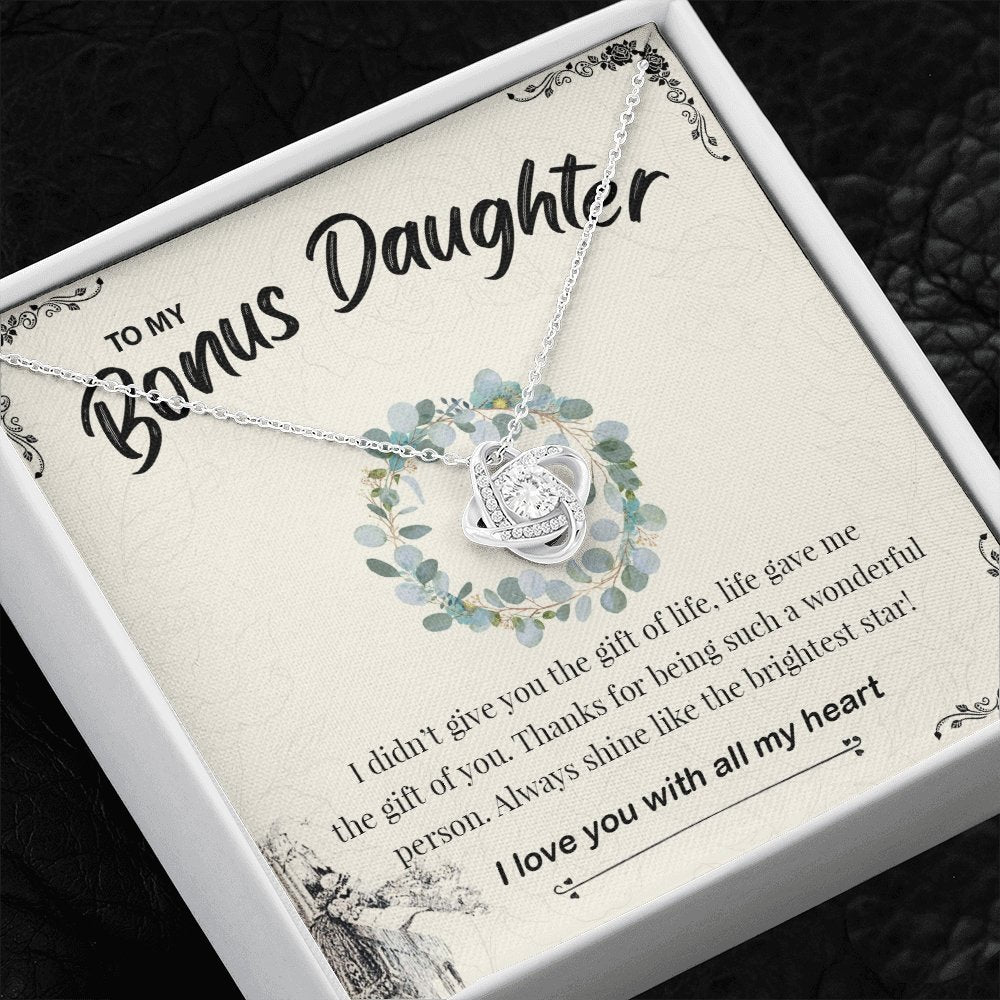 To My Bonus Daughter | Always Shine Like The Brightest Star ❤️✨ | Jewelry | C30011TG, C30011TR, lx-C30011, PB23-WOOD, PROD-1916865, PT-922, TNM-1, USER-43062 | TageUnlimited