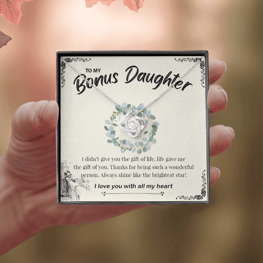 To My Bonus Daughter | Always Shine Like The Brightest Star ❤️✨ | Jewelry | C30011TG, C30011TR, lx-C30011, PB23-WOOD, PROD-1916865, PT-922, TNM-1, USER-43062 | TageUnlimited