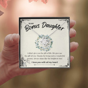 To My Bonus Daughter | Always Shine Like The Brightest Star ❤️✨ | Jewelry | C30011TG, C30011TR, lx-C30011, PB23-WOOD, PROD-1916865, PT-922, TNM-1, USER-43062 | TageUnlimited