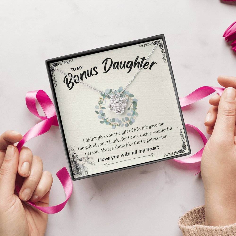 To My Bonus Daughter | Always Shine Like The Brightest Star ❤️✨ | Jewelry | C30011TG, C30011TR, lx-C30011, PB23-WOOD, PROD-1916865, PT-922, TNM-1, USER-43062 | TageUnlimited