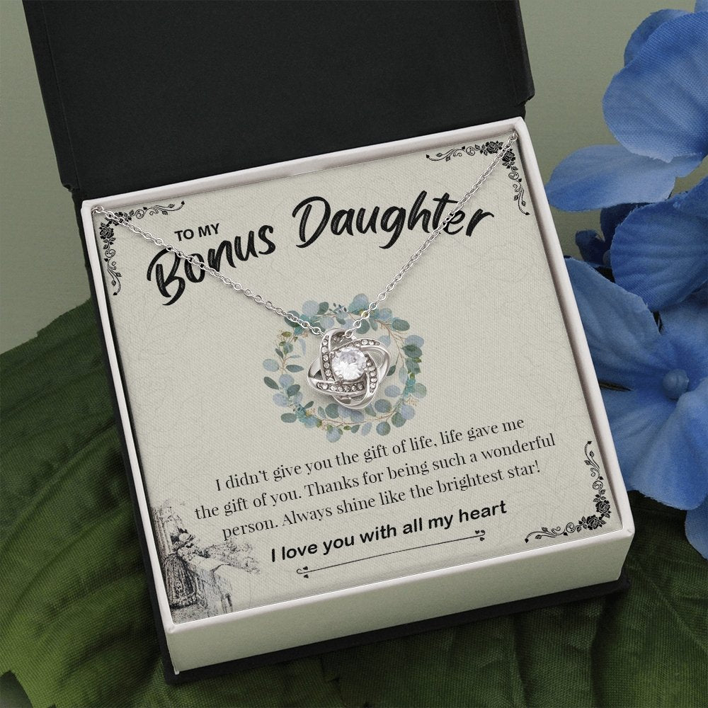 To My Bonus Daughter | Always Shine Like The Brightest Star ❤️✨ | Jewelry | C30011TG, C30011TR, lx-C30011, PB23-WOOD, PROD-1916865, PT-922, TNM-1, USER-43062 | TageUnlimited