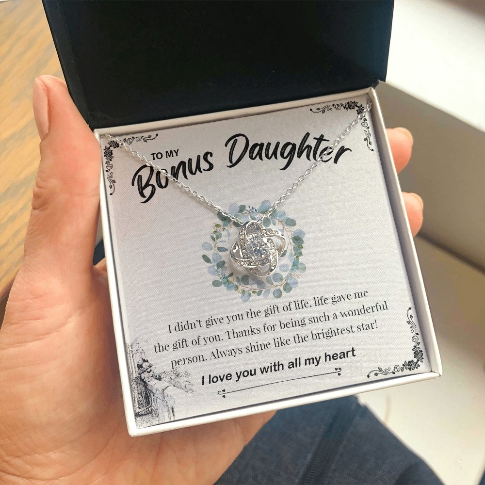 To My Bonus Daughter | Always Shine Like The Brightest Star ❤️✨ | Jewelry | C30011TG, C30011TR, lx-C30011, PB23-WOOD, PROD-1916865, PT-922, TNM-1, USER-43062 | TageUnlimited