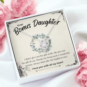To My Bonus Daughter | Always Shine Like The Brightest Star ❤️✨ | Jewelry | C30011TG, C30011TR, lx-C30011, PB23-WOOD, PROD-1916865, PT-922, TNM-1, USER-43062 | TageUnlimited