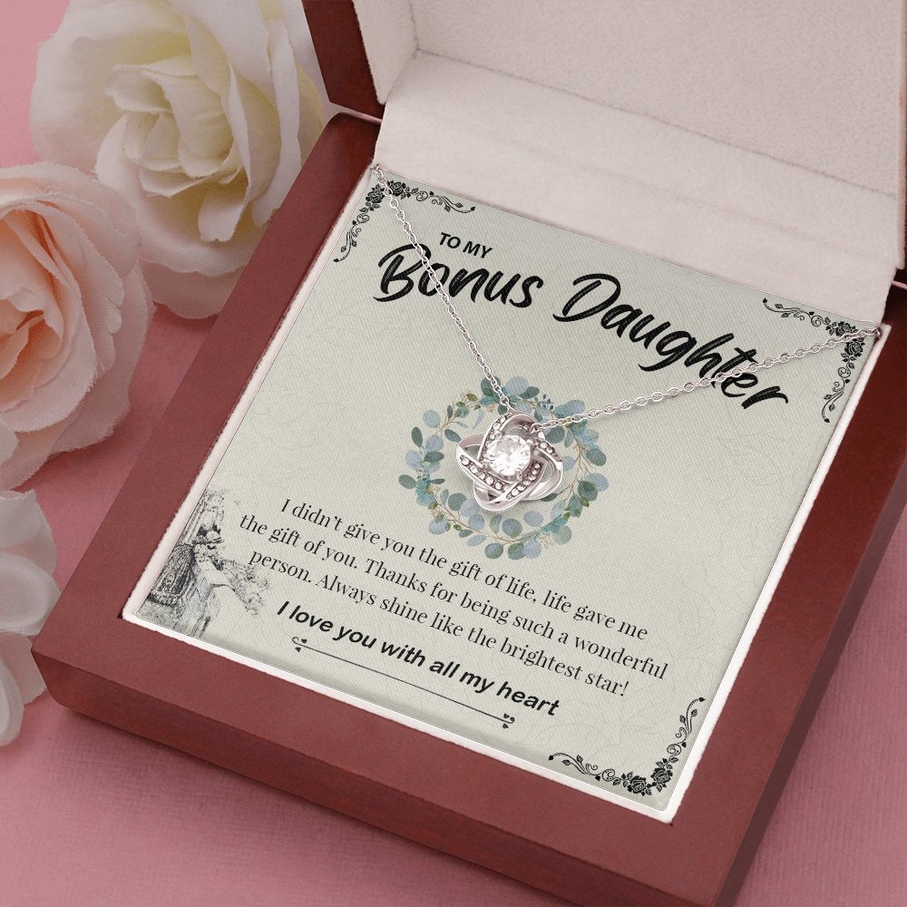 To My Bonus Daughter | Always Shine Like The Brightest Star ❤️✨ | Jewelry | C30011TG, C30011TR, lx-C30011, PB23-WOOD, PROD-1916865, PT-922, TNM-1, USER-43062 | TageUnlimited
