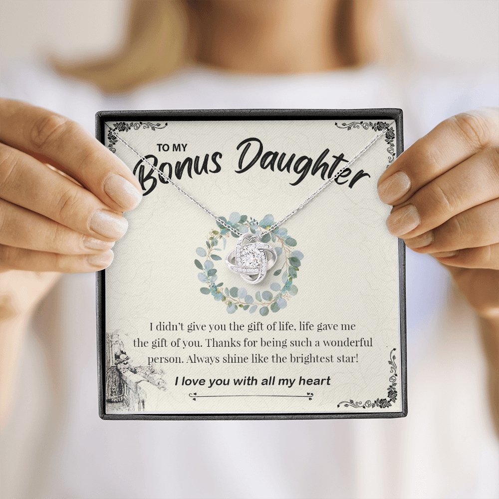 To My Bonus Daughter | Always Shine Like The Brightest Star ❤️✨ | Jewelry | C30011TG, C30011TR, lx-C30011, PB23-WOOD, PROD-1916865, PT-922, TNM-1, USER-43062 | TageUnlimited