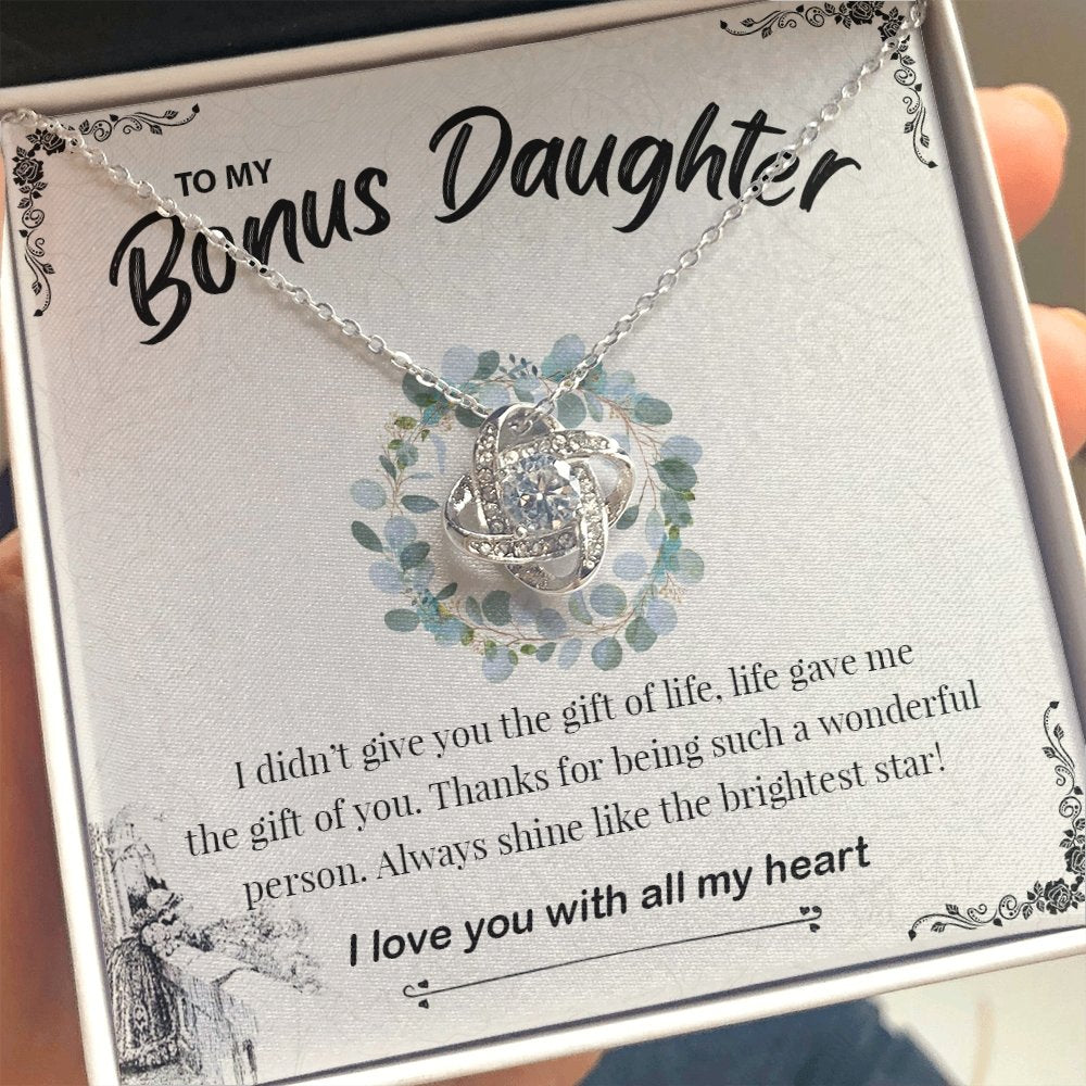 To My Bonus Daughter | Always Shine Like The Brightest Star ❤️✨ | Jewelry | C30011TG, C30011TR, lx-C30011, PB23-WOOD, PROD-1916865, PT-922, TNM-1, USER-43062 | TageUnlimited