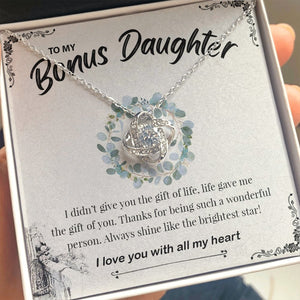 To My Bonus Daughter | Always Shine Like The Brightest Star ❤️✨ | Jewelry | C30011TG, C30011TR, lx-C30011, PB23-WOOD, PROD-1916865, PT-922, TNM-1, USER-43062 | TageUnlimited