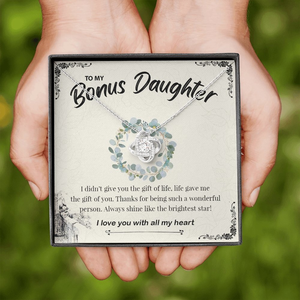 To My Bonus Daughter | Always Shine Like The Brightest Star ❤️✨ | Jewelry | C30011TG, C30011TR, lx-C30011, PB23-WOOD, PROD-1916865, PT-922, TNM-1, USER-43062 | TageUnlimited