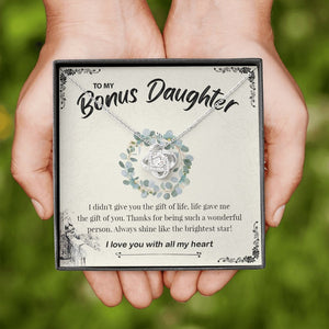 To My Bonus Daughter | Always Shine Like The Brightest Star ❤️✨ | Jewelry | C30011TG, C30011TR, lx-C30011, PB23-WOOD, PROD-1916865, PT-922, TNM-1, USER-43062 | TageUnlimited