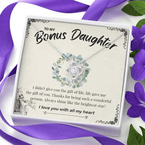 To My Bonus Daughter | Always Shine Like The Brightest Star ❤️✨ | Jewelry | C30011TG, C30011TR, lx-C30011, PB23-WOOD, PROD-1916865, PT-922, TNM-1, USER-43062 | TageUnlimited