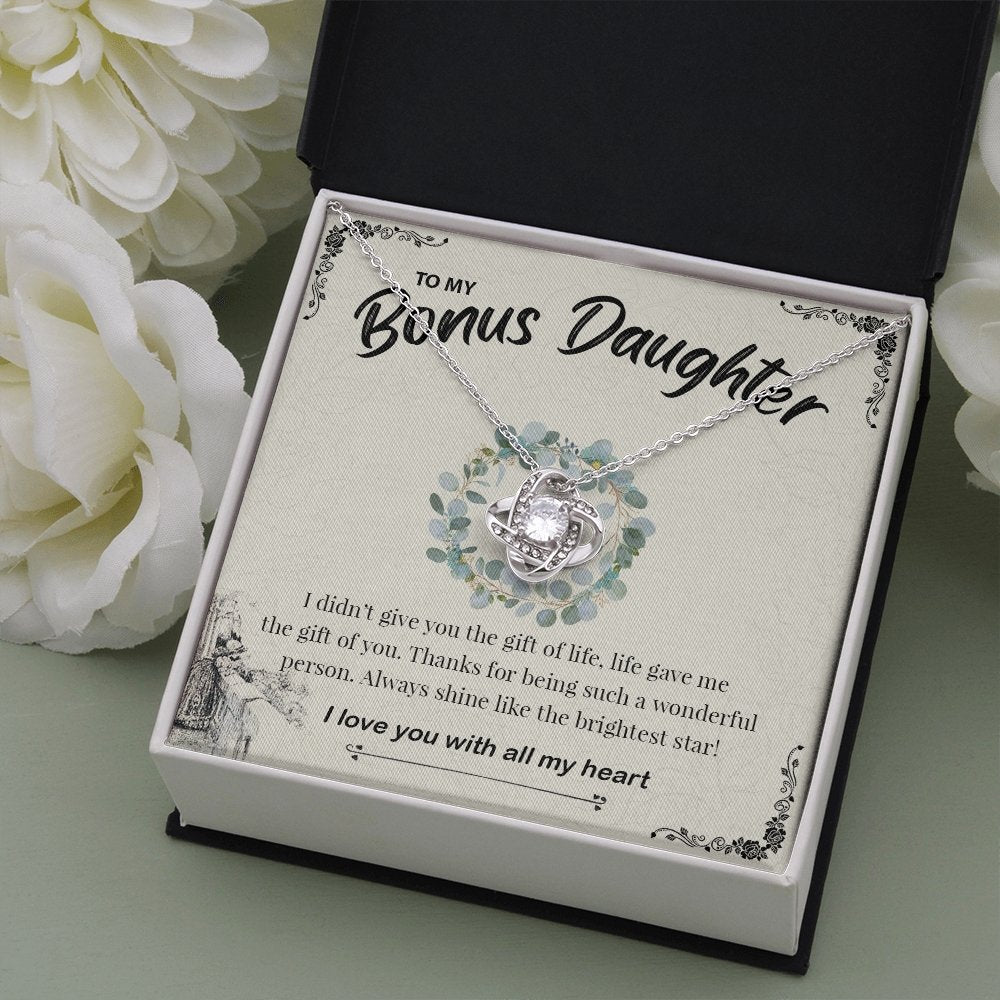 To My Bonus Daughter | Always Shine Like The Brightest Star ❤️✨ | Jewelry | C30011TG, C30011TR, lx-C30011, PB23-WOOD, PROD-1916865, PT-922, TNM-1, USER-43062 | TageUnlimited