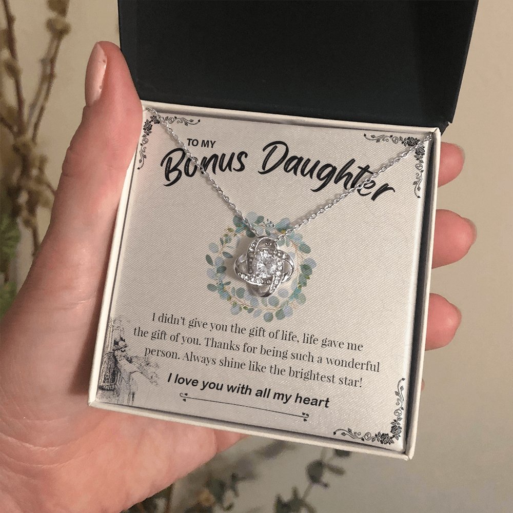 To My Bonus Daughter | Always Shine Like The Brightest Star ❤️✨ | Jewelry | C30011TG, C30011TR, lx-C30011, PB23-WOOD, PROD-1916865, PT-922, TNM-1, USER-43062 | TageUnlimited