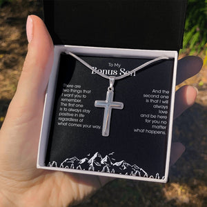 To My Bonus Son | Be Positive In Life Always 💙💖 | Jewelry | A1013T, E070T, lx-E070, PB23-WOOD, PROD-1834953, PT-966, TNM-1, USER-43062 | TageUnlimited