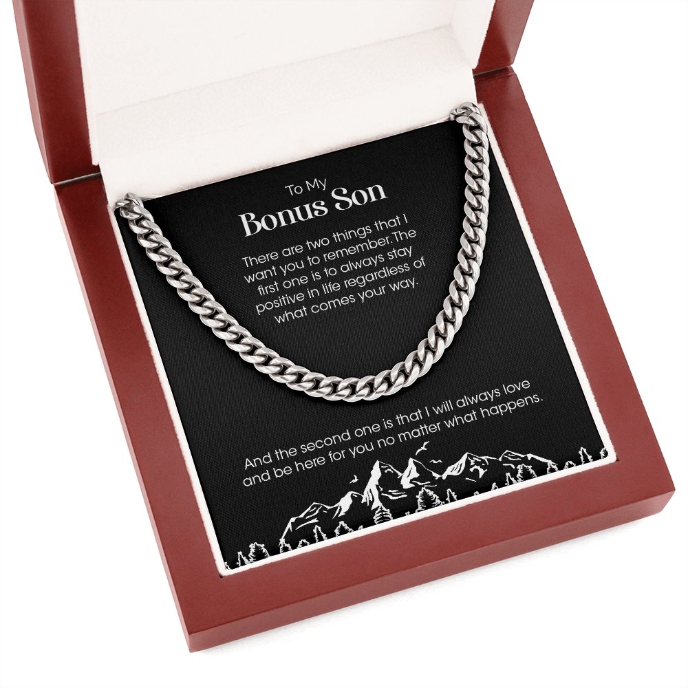 To My Bonus Son | I'll Always Be Here For You ❤️💖 | Jewelry | C30184T, C30184TG, lx-C30184, PB23-WOOD, PROD-1831520, PT-1772, USER-43062 | TageUnlimited