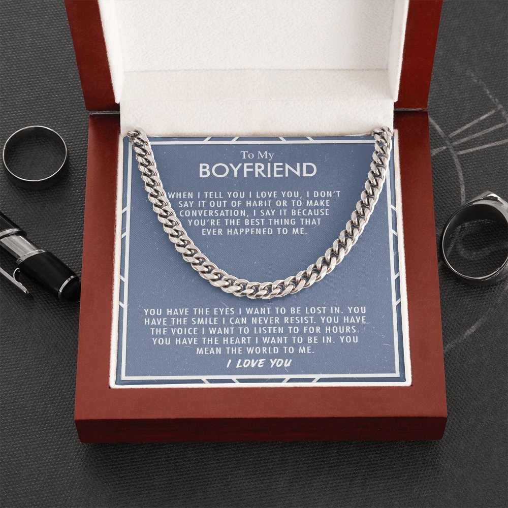 TO MY BOYFRIEND | WHEN I TELL YOU I LOVE YOU | Jewelry | C30184T, C30184TG, lx-C30184, PB23-WOOD, PROD-1815956, PT-1772, USER-43062 | TageUnlimited