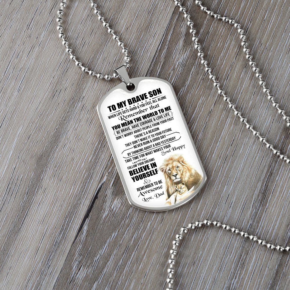 To My Brave Son | You Mean the World To Me | Jewelry | TageUnlimited