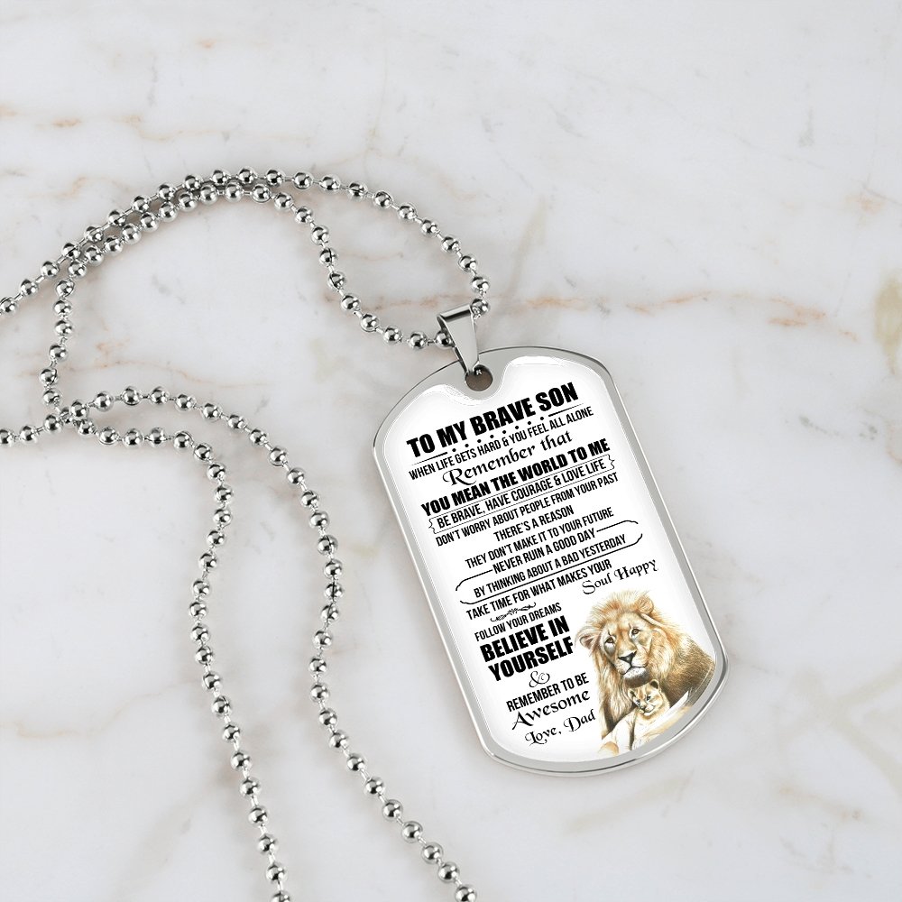 To My Brave Son | You Mean the World To Me | Jewelry | TageUnlimited