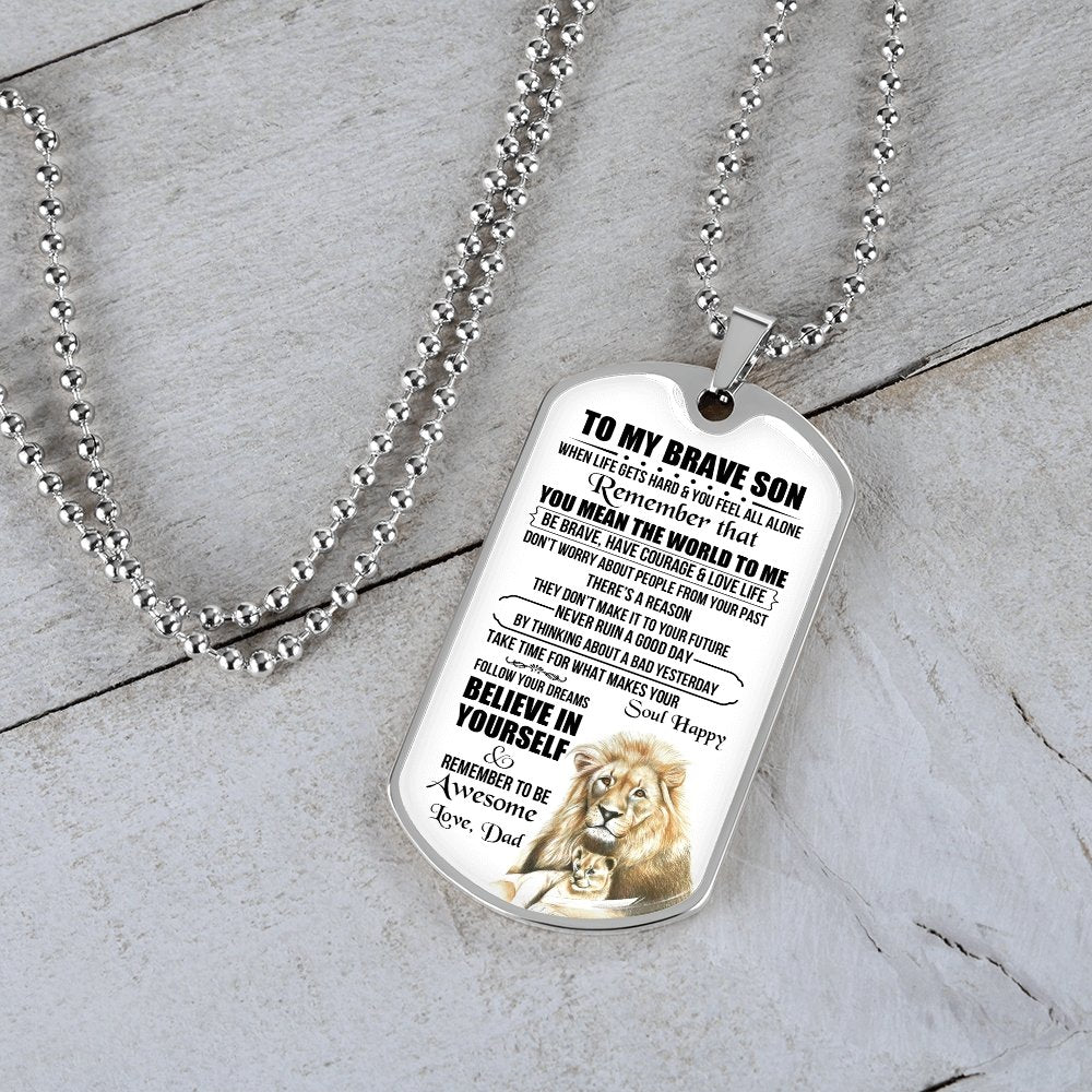 To My Brave Son | You Mean the World To Me | Jewelry | TageUnlimited