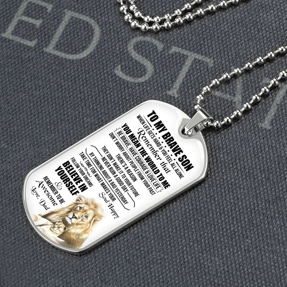 To My Brave Son | You Mean the World To Me | Jewelry | TageUnlimited