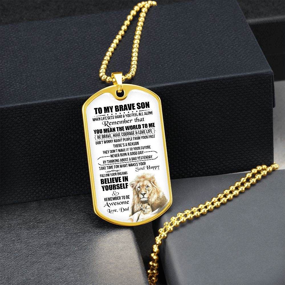 To My Brave Son | You Mean the World To Me | Jewelry | TageUnlimited