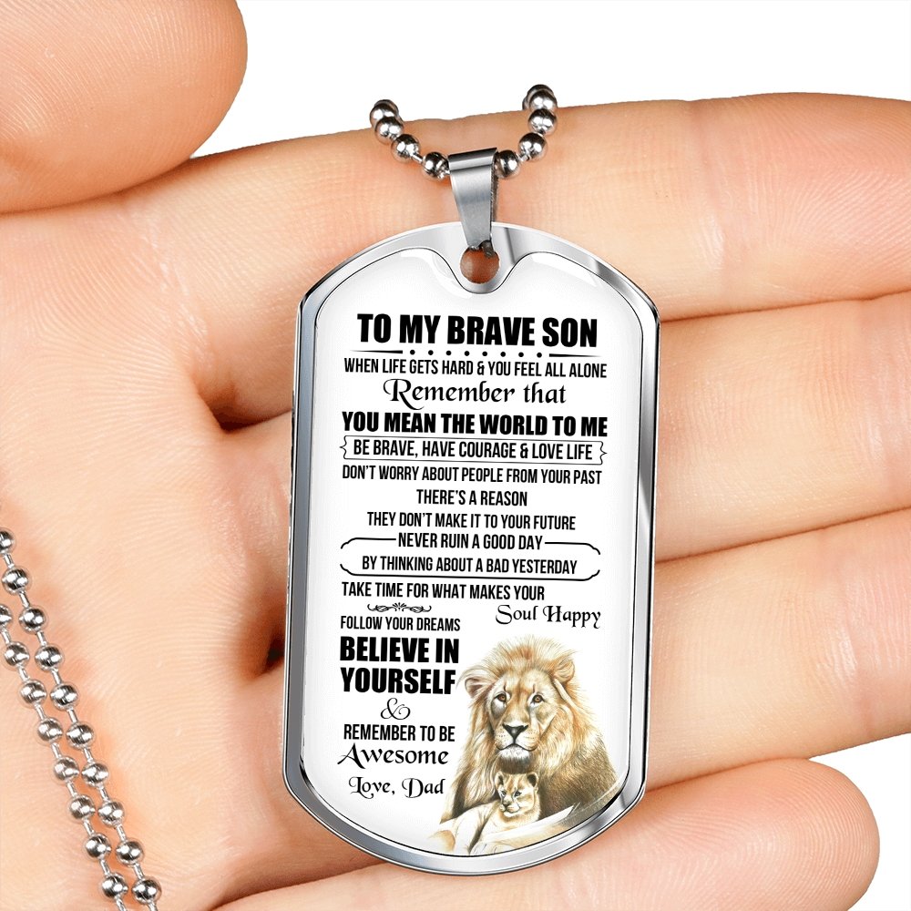 To My Brave Son | You Mean the World To Me | Jewelry | TageUnlimited