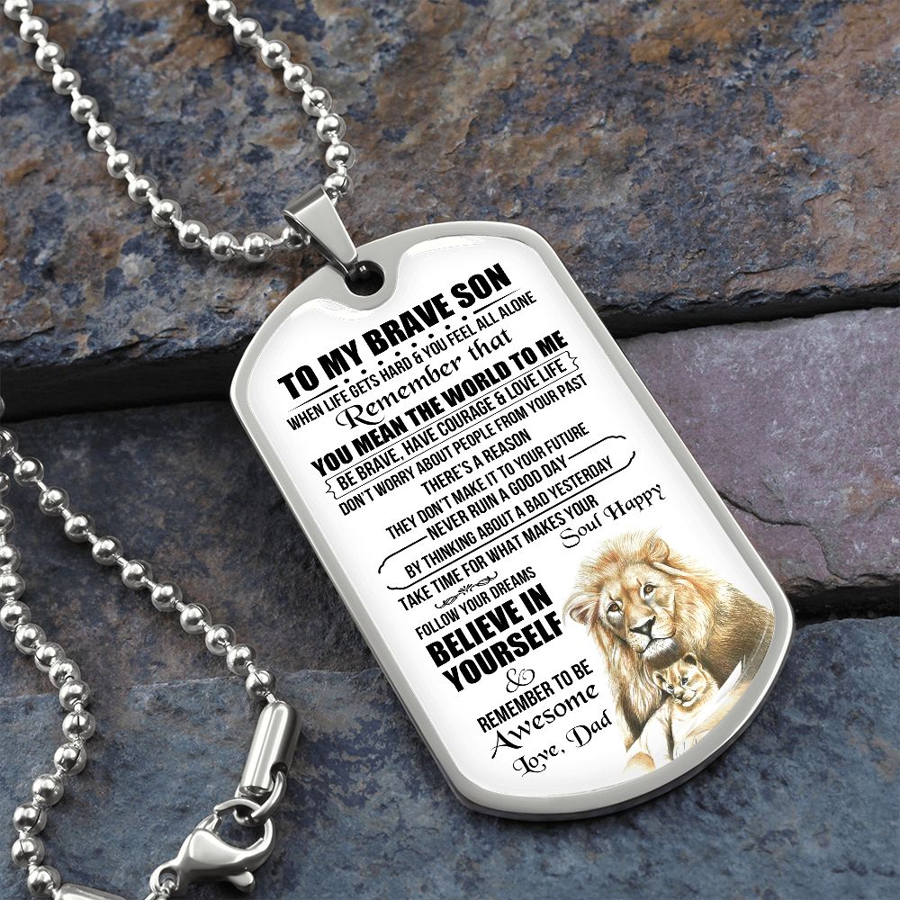 To My Brave Son | You Mean the World To Me | Jewelry | TageUnlimited