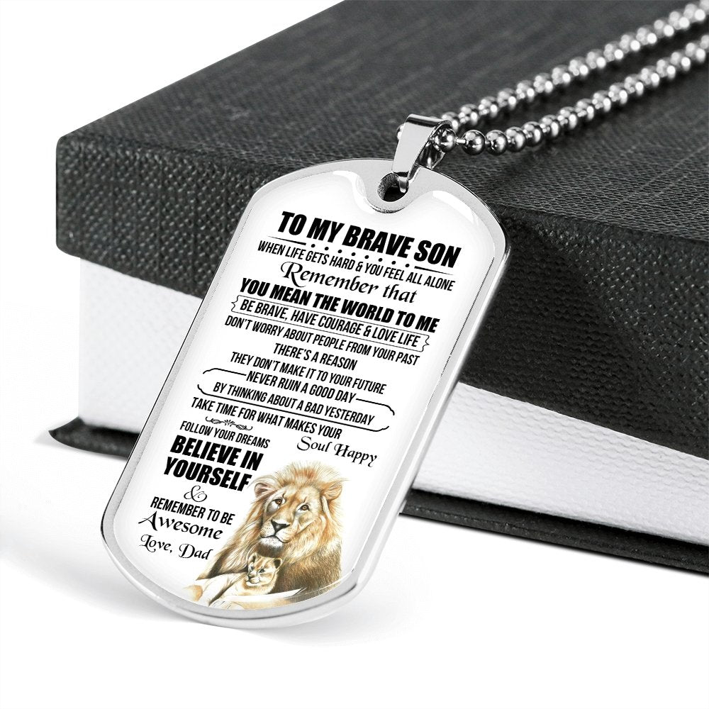 To My Brave Son | You Mean the World To Me | Jewelry | TageUnlimited