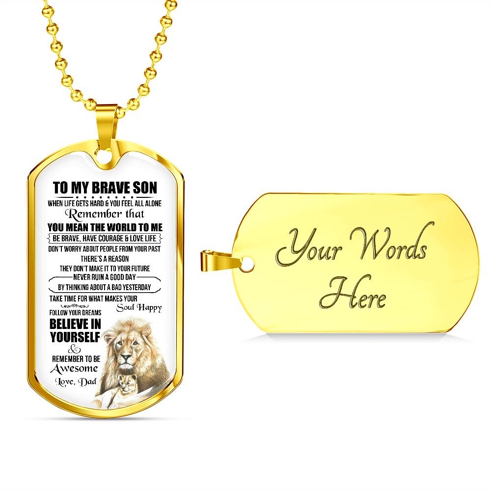 To My Brave Son | You Mean the World To Me | Jewelry | TageUnlimited