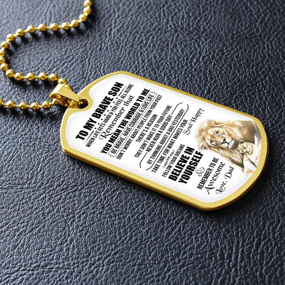 To My Brave Son | You Mean the World To Me | Jewelry | TageUnlimited