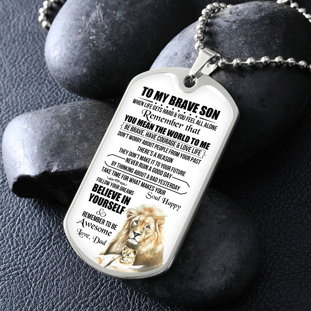 To My Brave Son | You Mean the World To Me | Jewelry | TageUnlimited