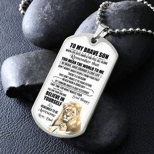 To My Brave Son | You Mean the World To Me | Jewelry | TageUnlimited