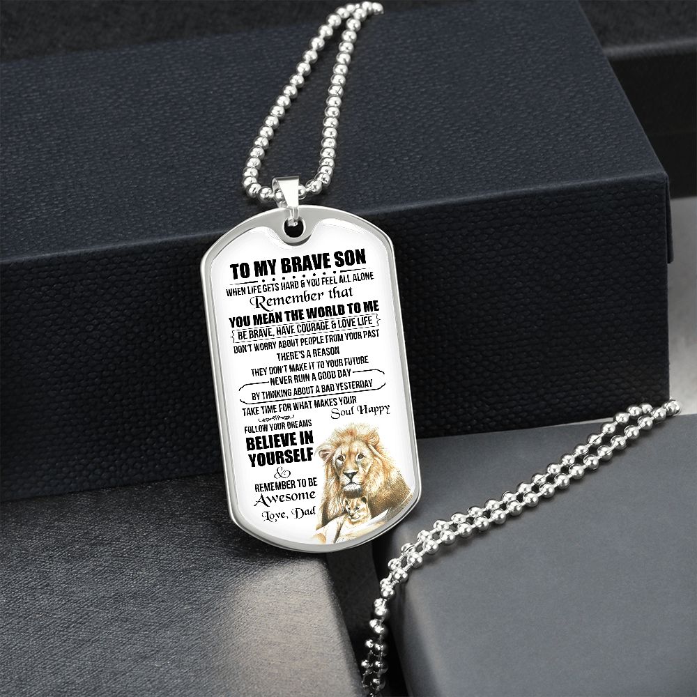 To My Brave Son | You Mean the World To Me | Jewelry | TageUnlimited