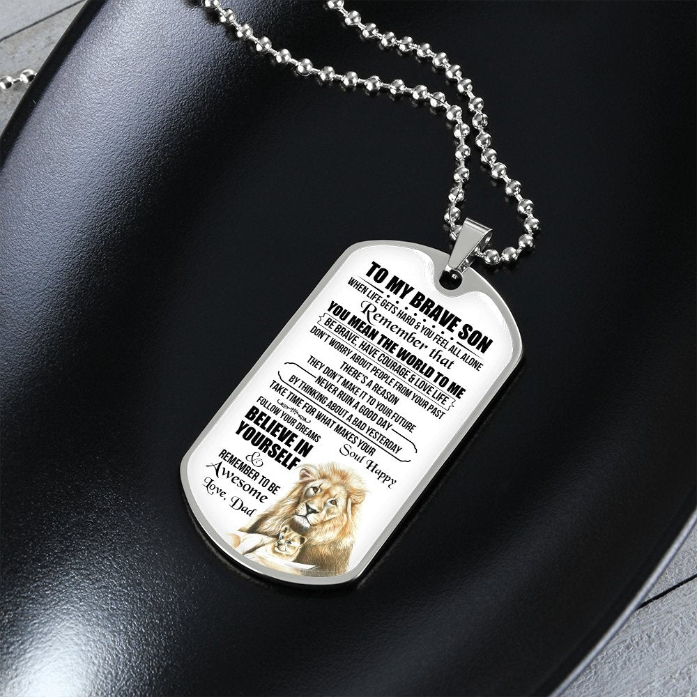 To My Brave Son | You Mean the World To Me | Jewelry | TageUnlimited