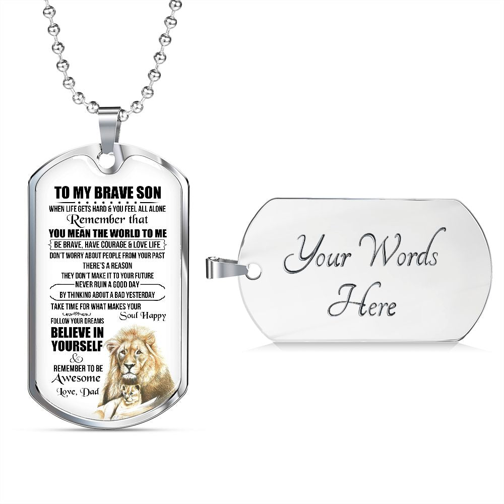 To My Brave Son | You Mean the World To Me | Jewelry | TageUnlimited