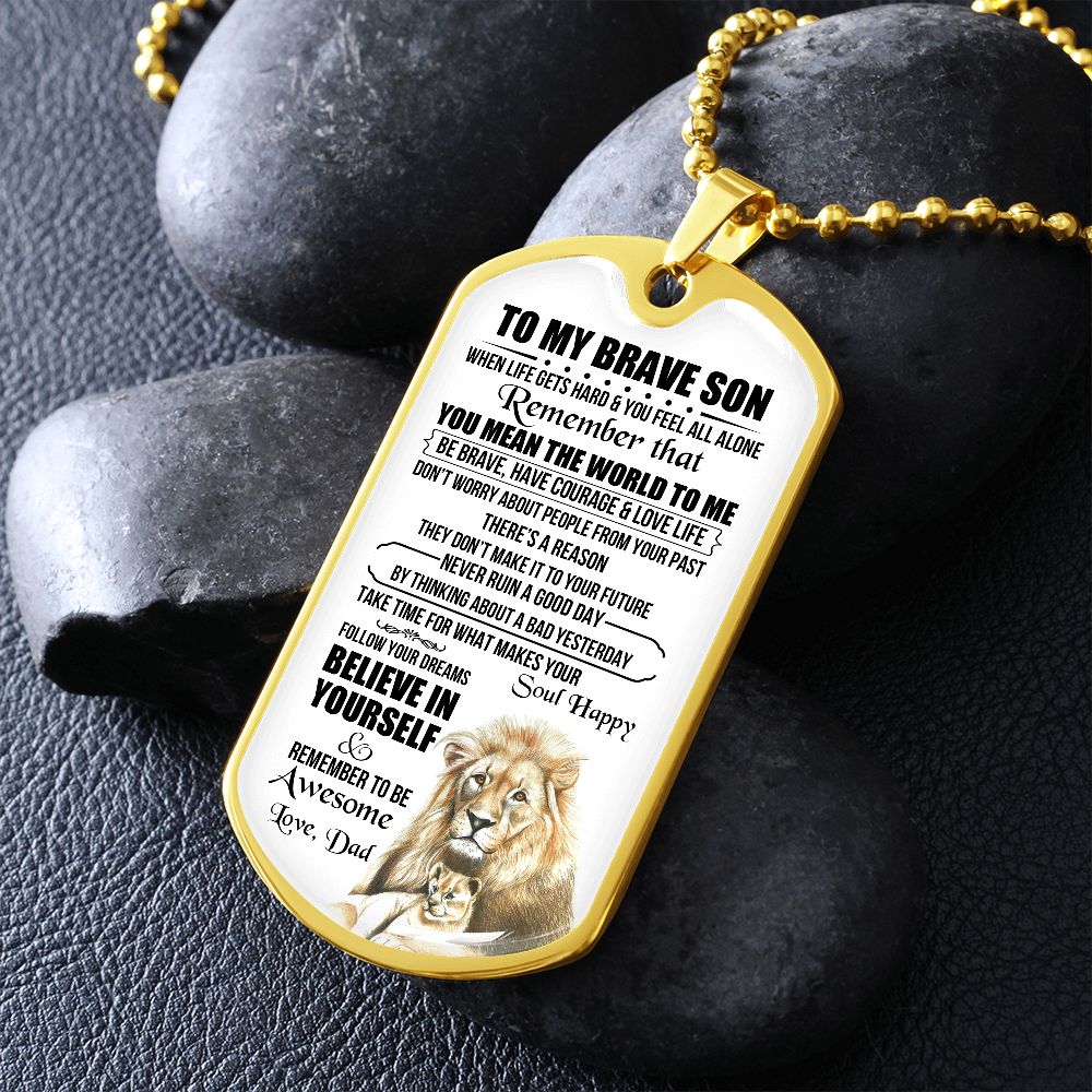To My Brave Son | You Mean the World To Me | Jewelry | TageUnlimited