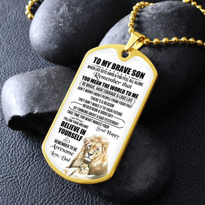 To My Brave Son | You Mean the World To Me | Jewelry | TageUnlimited