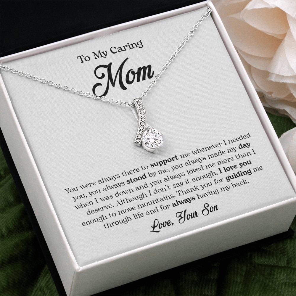 To My Caring Mom | Thank You For Guiding Me | Jewelry | C30084TG, C30084TR, lx-C30084, PB23-WOOD, PROD-2058937, PT-930, TNM-1, USER-43062 | TageUnlimited