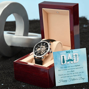 To My Dad Gift Watch | Any Man Can Be A Father | Father's Day Gift | Jewelry | PB24-WOOD, PROD-2245467, PT-4320, USER-43062, W30044 | TageUnlimited