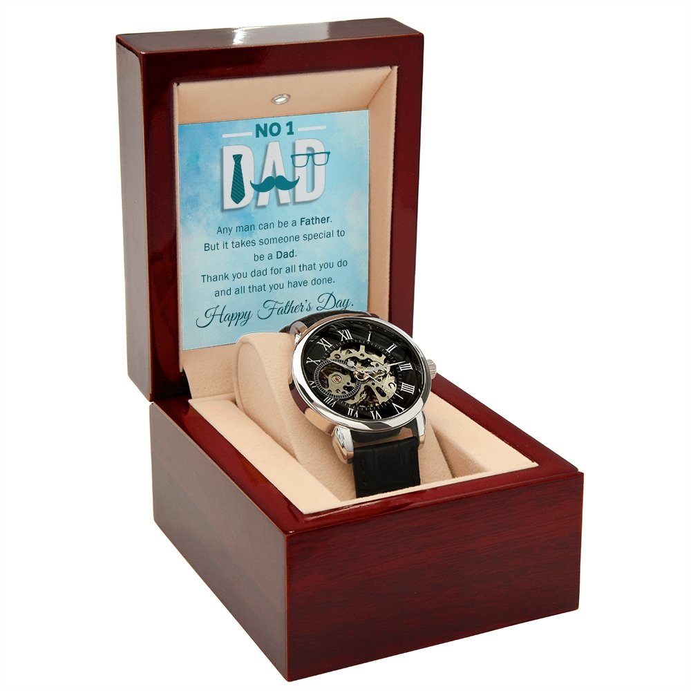 To My Dad Gift Watch | Any Man Can Be A Father | Father's Day Gift | Jewelry | PB24-WOOD, PROD-2245467, PT-4320, USER-43062, W30044 | TageUnlimited