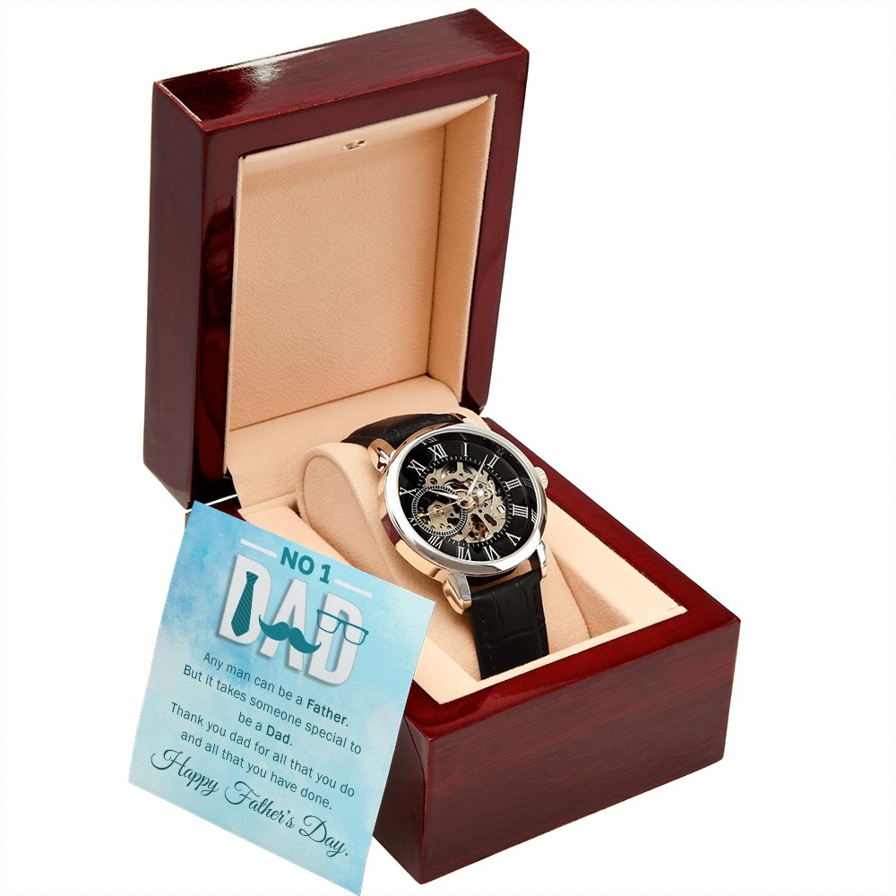 To My Dad Gift Watch | Any Man Can Be A Father | Father's Day Gift | Jewelry | PB24-WOOD, PROD-2245467, PT-4320, USER-43062, W30044 | TageUnlimited