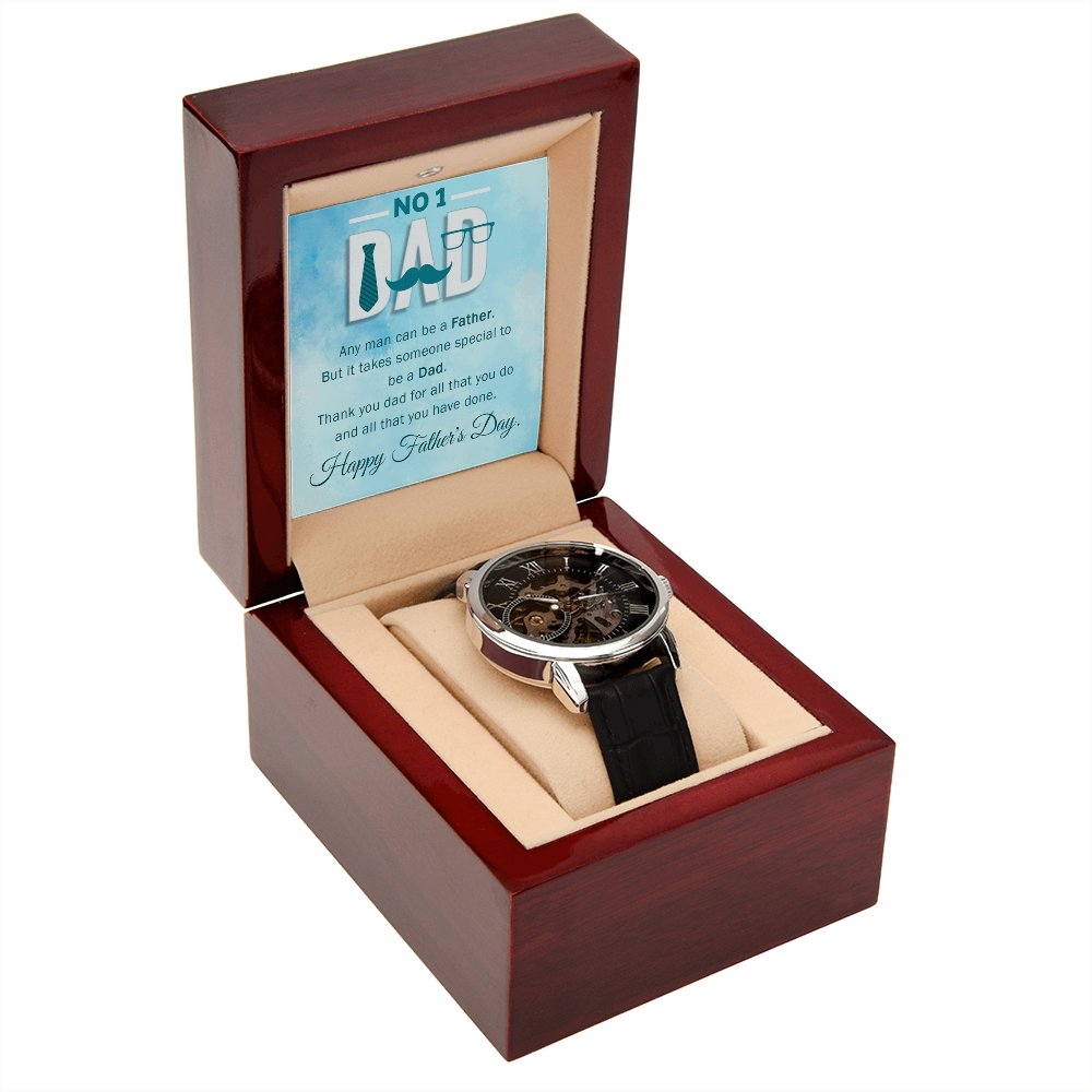 To My Dad Gift Watch | Any Man Can Be A Father | Father's Day Gift | Jewelry | PB24-WOOD, PROD-2245467, PT-4320, USER-43062, W30044 | TageUnlimited
