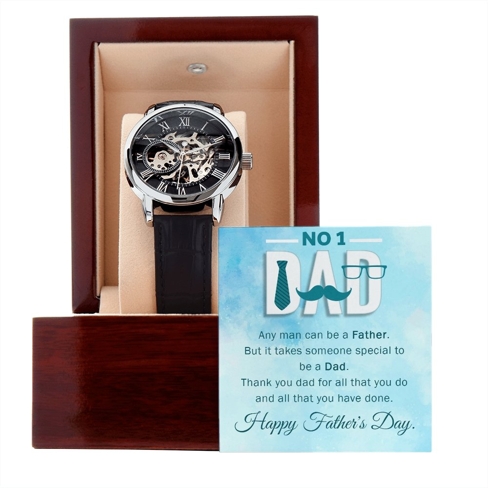 To My Dad Gift Watch | Any Man Can Be A Father | Father's Day Gift | Jewelry | PB24-WOOD, PROD-2245467, PT-4320, USER-43062, W30044 | TageUnlimited