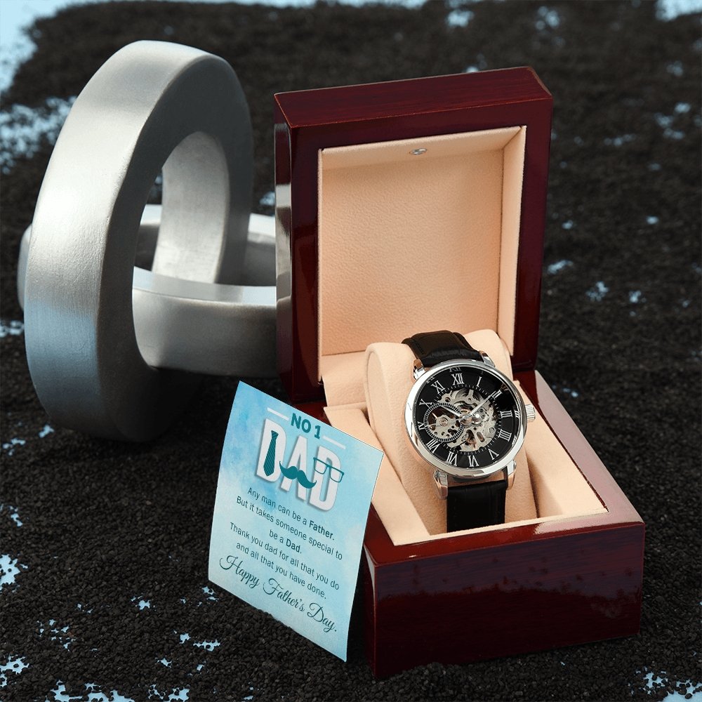 To My Dad Gift Watch | Any Man Can Be A Father | Father's Day Gift | Jewelry | PB24-WOOD, PROD-2245467, PT-4320, USER-43062, W30044 | TageUnlimited