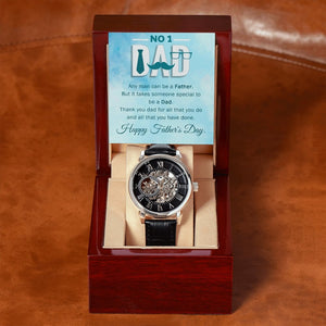 To My Dad Gift Watch | Any Man Can Be A Father | Father's Day Gift | Jewelry | PB24-WOOD, PROD-2245467, PT-4320, USER-43062, W30044 | TageUnlimited
