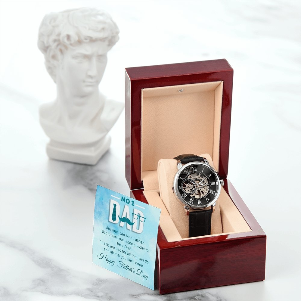 To My Dad Gift Watch | Any Man Can Be A Father | Father's Day Gift | Jewelry | PB24-WOOD, PROD-2245467, PT-4320, USER-43062, W30044 | TageUnlimited