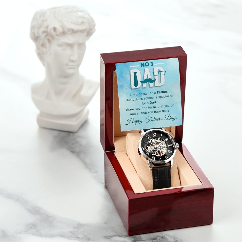 To My Dad Gift Watch | Any Man Can Be A Father | Father's Day Gift | Jewelry | PB24-WOOD, PROD-2245467, PT-4320, USER-43062, W30044 | TageUnlimited