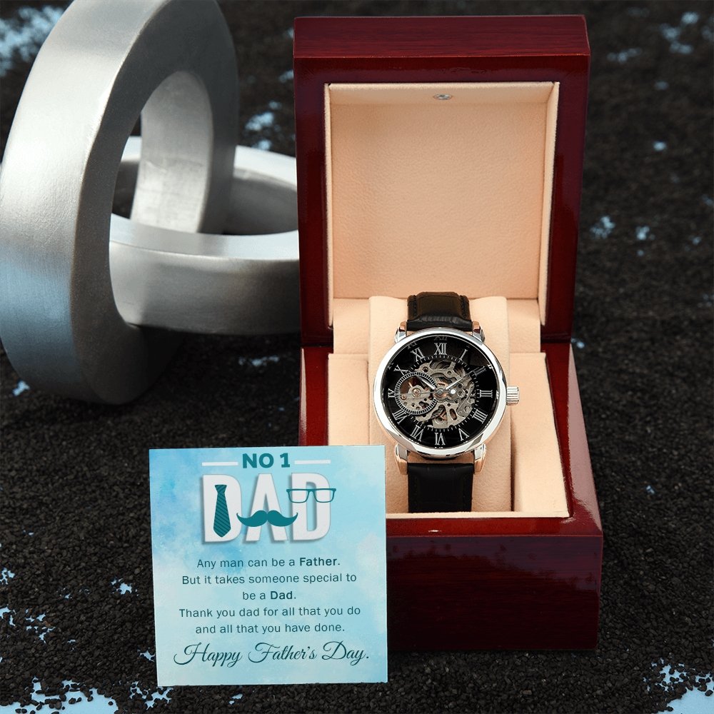 To My Dad Gift Watch | Any Man Can Be A Father | Father's Day Gift | Jewelry | PB24-WOOD, PROD-2245467, PT-4320, USER-43062, W30044 | TageUnlimited