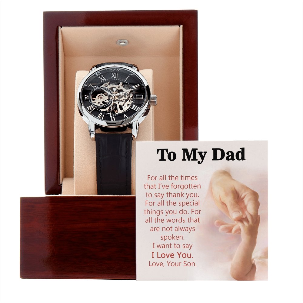 To My Dad Gift Watch | For All The Special Things You Do | Father's Day Gift | Jewelry | PB24-WOOD, PROD-2245490, PT-4320, USER-43062, W30044 | TageUnlimited