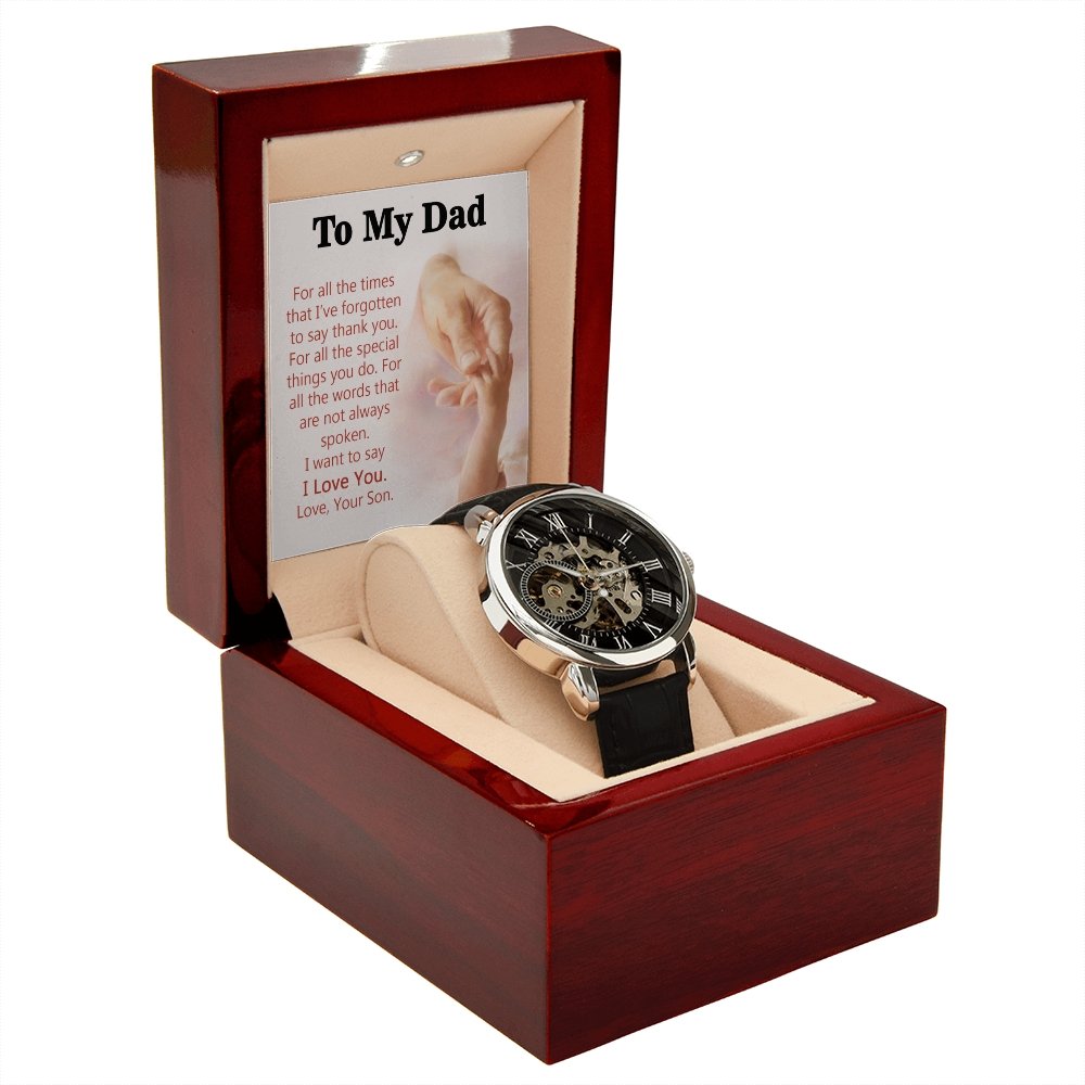 To My Dad Gift Watch | For All The Special Things You Do | Father's Day Gift | Jewelry | PB24-WOOD, PROD-2245490, PT-4320, USER-43062, W30044 | TageUnlimited